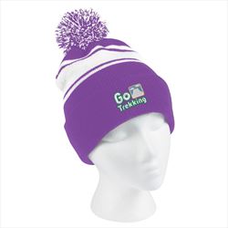 Purple with White Stripes In Use